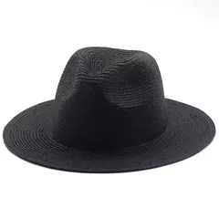 Chapéu Panamá de palha natural de aba larga para homens e mulheres, proteção UV, Fedora, chapéu de sol, verão de praia, atacado, tamanho grande, 56-58, 59-60cm, novo - comprar online