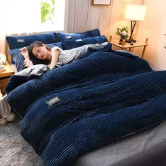 Grossa Monocromática Velvet Duvet Cover, Warm Bedding Set, Double Soft Quilt Cover, Twin Queen e Rei Consolador, Inverno, 220*240