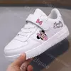 Sapatilhas Mickey Mouse para crianças, sapatos Minnie, sapatos de desenhos animados para meninas e meninos, presente de Natal, moda infantil de 8 e 9 anos