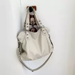 Bolsas de ombro pretas de grande capacidade para mulheres, bolsa de compras monocromática, couro macio, bolsa crossbody, sacola de viagem senhora - comprar online