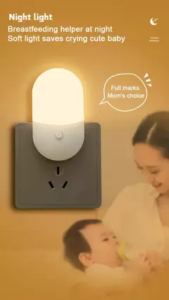 Lâmpada de cabeceira LED Mini Night Light, EU, EUA Plug, Proteção para os olhos, Uso para Quarto, Sala de estar, Alimentação do bebê - Wolf Magazine