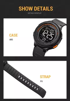 Imagem do SKMEI-1841 Luxo Digital Sports Watch para homens, relógio de pulso impermeável, cronômetro, contagem regressiva, relógio militar, 1560