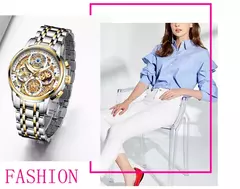 LIGE-Relógio de pulso de quartzo impermeável feminino, relógios femininos, Top Brand, Luxo, Ouro, Moda - Wolf Magazine