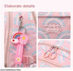 Rolling School Bags for Girls, Mochila impermeável para crianças com rodas, Trolley Luggage Back Pack, Ensino médio