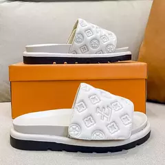Sandálias antiderrapantes Flip Flop para mulheres, sola grossa, casual, novo es