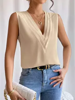 Blusas soltas, sem mangas, camisas grandes, tops femininos elegantes, monocromáticas, casuais, moda jovem, verão na internet