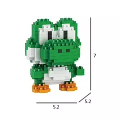 Super mario bros figura micro blocos de construção bowser luigi yoshi diy montagem quebra-cabeças mini tijolos brinquedos para presente natal na internet