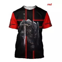 Homens e Mulheres 3D Cavaleiro T-Shirt, Cruz de Deus Moda, Templários, Deus é sobre Jesus, Amando cada cristão na internet