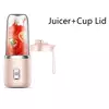 1pc azul/rosa portátil pequeno espremedor elétrico lâmina de aço inoxidável copo espremedor frutas automático smoothie liquidificador ferramenta cozinha