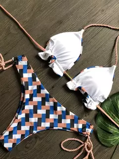 RUOTONGSEPT-maiô atado para mulheres, conjunto de biquíni listrado, moda praia sexy tanga, biquínis brasileiros bandagem, 2022 - comprar online