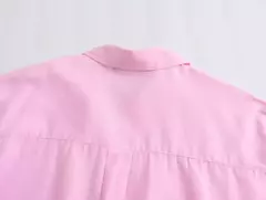 TRAF-Blusa Oxford de Algodão Single-Breasted Feminina, Camisa Manga Longa, Tops Chiques, Lapela, Roupa de Rua, Senhoras, Moda - loja online