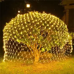 Impermeável Net Mesh Luzes LED, Fada Cortina, Guirlanda, Exterior, Jardim, Decoração de Casamento, Festa de Natal, 3m, 6m, 12m - comprar online