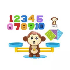 Brinquedo Matemático Montessori para Bebê, Equilíbrio De Macacos, Jogos Educativos, Brinquedos Number Learning, Material de Ensino - comprar online