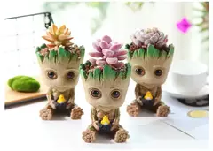 Desenhos animados Groot Figurines para Decoração de Casa, Modelo Miniatura, Desktop Display, Artesanato, Árvore Homem Ornamento, Decoração Do Escritório, 5cm