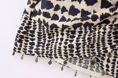 TRAF-Mini saia feminina com estampa frisada, cintura alta, zíper traseiro, moda vintage, saias femininas