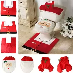 Cute Christmas Toilet Seat Covers, criativo Papai Noel Banheiro Mat, Xmas Suprimentos para Home Decor, Presente de Ano Novo, 2024 - loja online