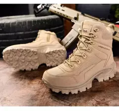 Botas táticas impermeáveis masculinas, Combat Ankle Boot, Sapatos de segurança de trabalho, Trekking, Preto, Trekking, Tamanho grande na internet