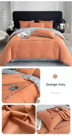 Conjunto de cama de algodão egípcio com lençol, capa de edredão, fronhas, roupa de cama, rei, rainha, duplo, duplo, luxo nórdico - comprar online