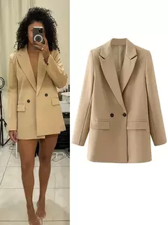 TRAF-Blazer feminino de escritório, preto, bege, cáqui, azul, verde, cinza, casaco de moda, blazers femininos, jaqueta, casacos, 2024 - Wolf Magazine