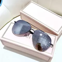 Óculos de sol gradiente anti-reflexo para homens, óculos de sol piloto grande, design UV400, sem caixa, moda - loja online