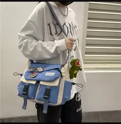 Imagem do Nylon Crossbody Bolsas para Mulheres, Messenger Bag para Meninas, Sacos de Livros Escolares, Bolsas de Lona Jovem, Bolsa de Ombro, Harajuku Sac, Homens