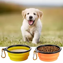 Tigelas dobráveis para cães, tigelas portáteis para viagem, expansíveis para cães e gatos, tigela de água, prato de alimentação de alimentos, tigela de silicone para animais de estimação 350/1000ml - comprar online