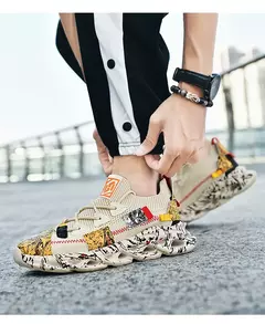 Tênis de corrida respirável de luxo masculino, Tênis Casual Masculino, Treinador de tênis, Mocassins Moda Corrida - loja online