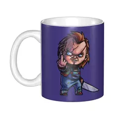 Personalizado horror assassino chucky canecas de café diy filme do jogo da cria na internet