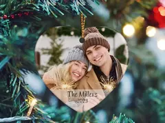 Decorações de natal personalizadas 2024, nosso primeiro natal casado ornamento foto de casamento personalizado presente de natal recém-casado - comprar online