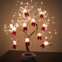 Snowman LED Garland String Light, ornamento de árvore de Natal, Feliz Natal Decorações para casa, presentes de Natal, 2024 na internet