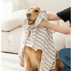 Toalha de banho para animais de estimação, roupão absorvente para animais de estimação, secagem rápida, toalha de banho para cães grandes e pequenos, roupão absorvente limpo para corpo inteiro - loja online
