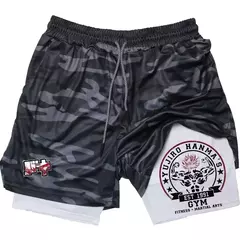 Masculino Anime 2 em 1 Calções Esportivos, Calções de Compressão Atlético Calças de Treino Fitness Running Sportwear, Desempenho Ginásio na internet