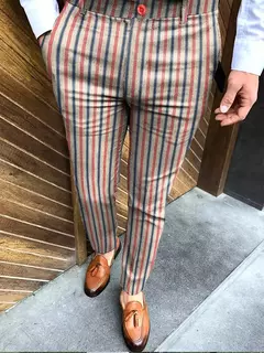 Calça de verão longa moda masculina, mini calça casual, simples e reta para negócios - loja online