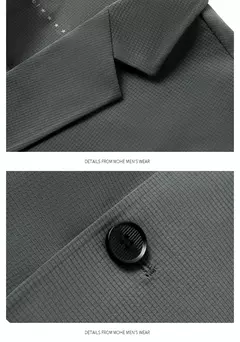 Fato casual ultra fino de seda gelo masculino, casaco pequeno, sem raços, negócio high-end, verão, pequeno, leve, luxo, novo - Wolf Magazine