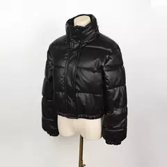 Casaco de couro PU feminino, casaco grosso quente, casacos da moda, zíper elegante, jaquetas de couro falso, tops pretos - Wolf Magazine
