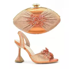 Sapato italiano e saco conjunto para mulheres, sapatos nigerianos, bolsa de correspondência para festa de casamento real, sapatos de luxo, moda mais recente - comprar online