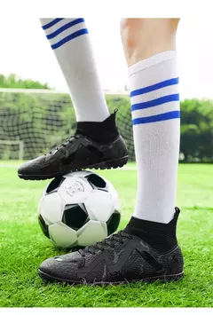 Botas de futebol antiderrapantes ao ar livre, Sapatos de treinamento masculinos, Sapatos esportivos rápidos originais na internet