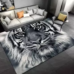 Tapete De Padrão De Tigre De Impressão 3D, Sala De Estar, Mesa De Sofá, Tapetes De Área Grande, Tapete De Porta De Entrada De Cozinha, Tapete De Varanda Do Corredor - Wolf Magazine