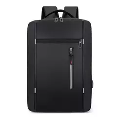 Mochila impermeável de negócios para homens, Mochilas escolares USB, Mochilas para laptop de grande capacidade, 15,6";;VERDADEIRO;;"Preto - loja online