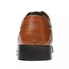 Handcrafted masculino oxford sapatos genuíno couro de bezerro brogue vestido sapatos negócios clássicos sapatos formais homem - Wolf Magazine