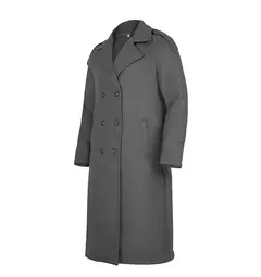 Jaqueta vintage de gola virada para baixo masculina, casacos longos, roupas casuais misturadas, lavável, simples, quente, Inverno, 2024 - comprar online
