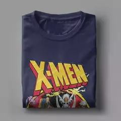 Série Animada Marvel masculina camiseta de algodão, roupas de manga curta, camiseta com gola redonda, camisetas estampadas, streetwear retrô, X-Men, anos 90