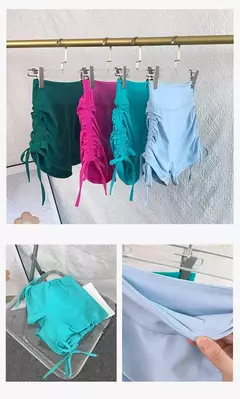 Shorts de ioga respirável de cintura alta para mulheres, leggings esportivos, fitness, corrida, ciclismo, treino, ginásio, verão, 2024 - comprar online