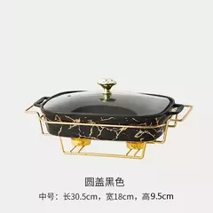 Retangular amphora cerâmica caçarola casa talheres luz calor hotel seco pote de sopa criativo pote titular com vela - comprar online