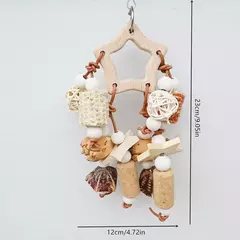 Brinquedos para pássaros, brinquedo de mastigar, gaiola de papagaio, brinquedo de mordida, cascas de milho, contas de madeira coloridas, brinquedos de entretenimento para papagaios pequenos e médios - comprar online