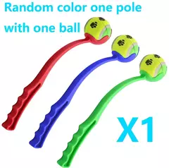 Pet jogando vara cão mão jogando bola brinquedos pet tênis lançador pólo atividades ao ar livre cães treinamento brinquedos suprimentos para animais de estimação - loja online