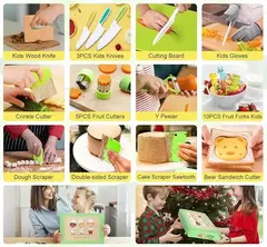 Conjuntos de Cozinha Real para Crianças, Ferramentas de Cozinha para Crianças, Facas Seguras, Montessori, Cozinha, 11 PCs, 13 PCs, 17PCs, 2 PCs, 3 PCs, 4 PCs, 5 PCs, 6 PCes, 7 PCes, 8 PCes