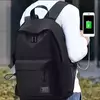 Mochila minimalista lavável unissex, grande capacidade, versátil, escola, estudante, computador, viagem, moda