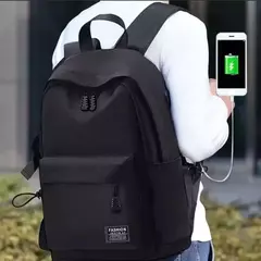 Mochila minimalista lavável unissex, grande capacidade, versátil, escola, estudante, computador, viagem, moda
