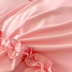 Imagem do Microfibra cama Duvet Cover Set, Ruffle Duvet Cover, Rainha Gêmea, 100% Lavado, gasto Chic Farmhouse Pillow Shams, 3Pcs